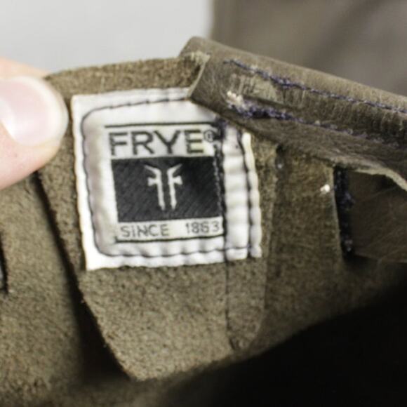 Frye Veronica Slouch Boots Sage Green Womens 8 Knee High Moto Buckle Y2K - Picture 9 of 12